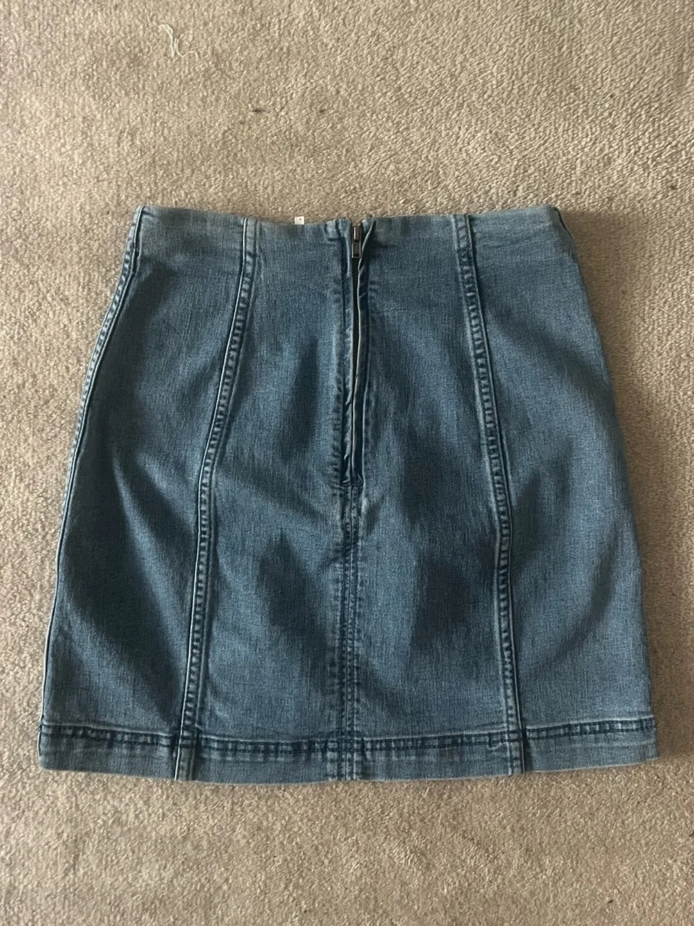 Free People Light Wash Denim Women's Mini Skirt